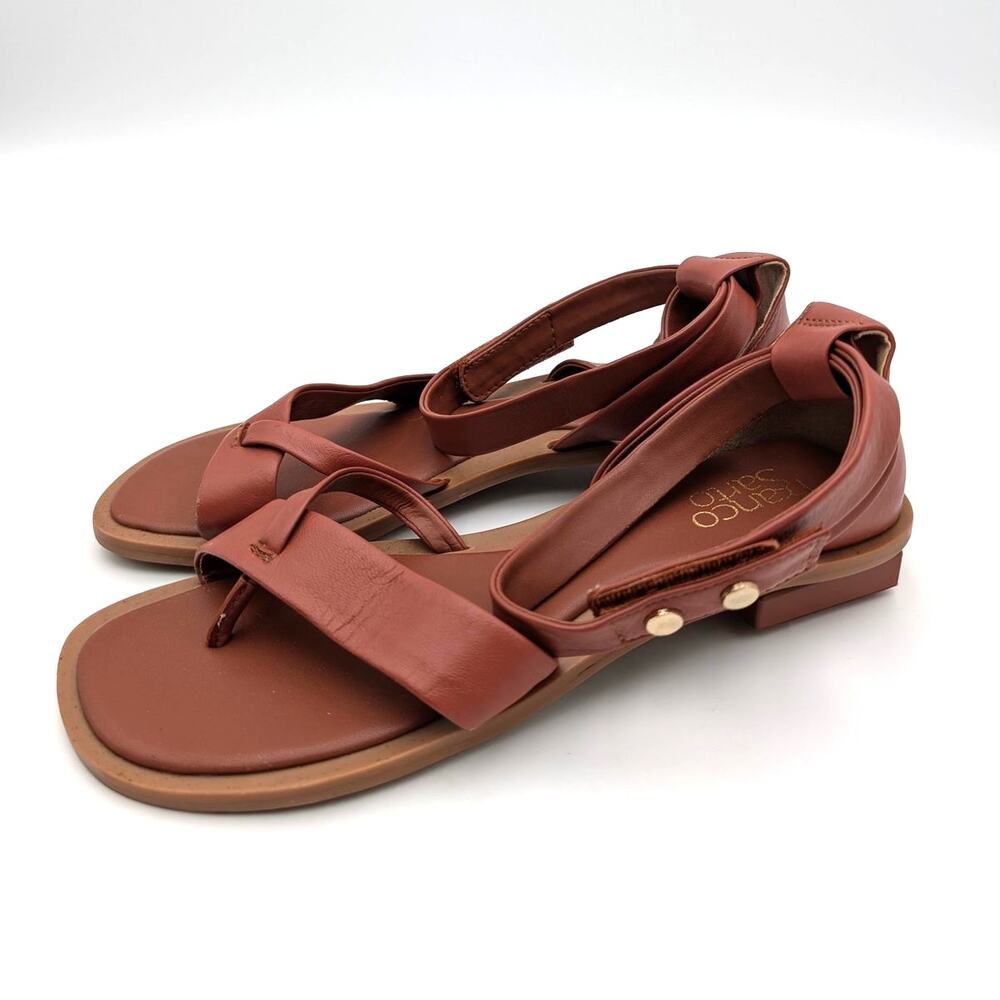Franco Sarto Parker Flat Thong Sandals Open Toe Women's Ginger Size US8.5M EU39